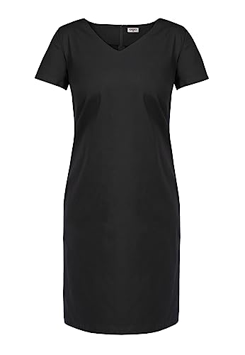 KARKO - Marisa Kleid | Übergröße | Bleistiftkleid | Knielang | Kurze Ärmel | V-Ausschnitt | verdeckter Reißverschluss auf der Rückseite des Kleides | Schwarz - 48 von KARKO