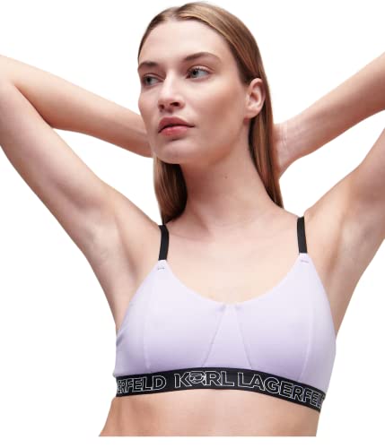 KARL LAGERFELD Damen Ikonik 2.0 Bralette Pastelllila L von KARL LAGERFELD