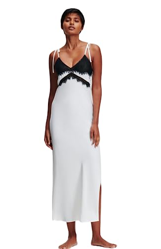 KARL LAGERFELD Damen Karl Lagerfeld Damen Maxi-Negligé Mit Spitzenbesatz, Elfenbein, M KARL LAGERFELD Damen Karl Lagerfeld Damen Maxi-Negligé Mit Spitzenbesatz, Elfenbein, M von KARL LAGERFELD