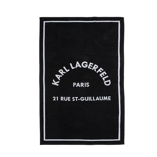 KARL LAGERFELD Rue Saint Guillaume Beach Towel, Black von KARL LAGERFELD