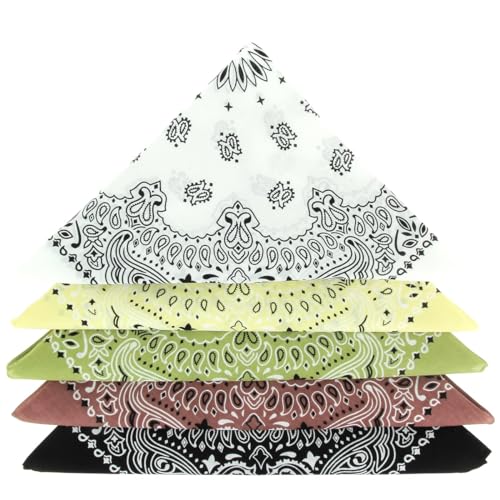 ...KARL LOVEN Bandana 100% Baumwolle Premium-Qualität für Damen Herren Halstuch Kopftuch original Paisley Muster Headwear Haar Schal Ansatz Handgelenk Kopf Biker von ...KARL LOVEN