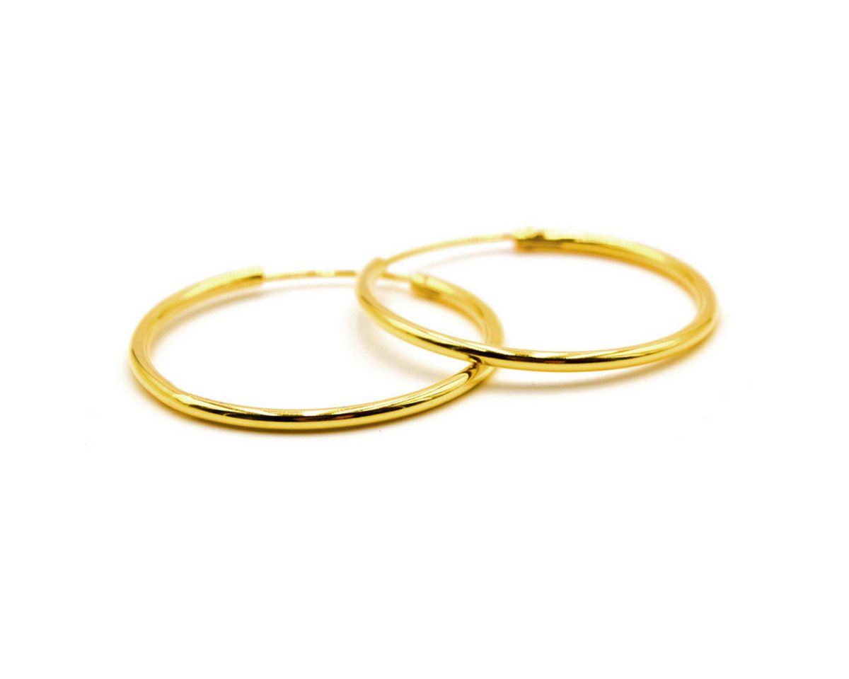 KARMA Creolen-Set Ohrringe Creolen 10mm Gold o. Rosé Damenohrringe Kreolen (Sterling Silber 925, Damen Ohrringe vergoldet), Ohrschmuck Damenschmuck von KARMA