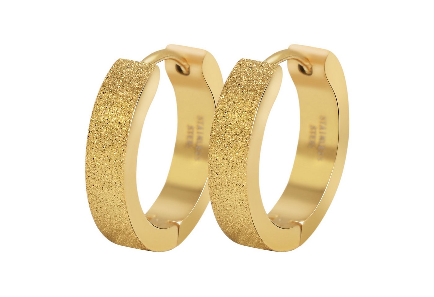 KARMA Klappcreolen Creolen Gold 1,8 cm Ohrringe Damen Ohrschmuck (Kreolen, 2-tlg., 1 Paar), Damenohrringe Ohrschmuck Ohrhänger von KARMA