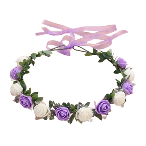 Brautblume für Hochzeit, Blumengirlanden, Haarkranz, Blumenstirnbänder, Damen, Braut, Blumen-Stirnbänder für Mädchen von KASFDBMO