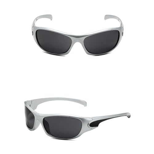 KASFDBMO Subkultur Sonnenbrille Für Mädchen Teenager Subkultur Karneval Party Fotografieren Werkzeuge Outdoor Karneval Camping Dekoration Futuristische Sonnenbrille Futuristische Wickel Sonnenbrille von KASFDBMO