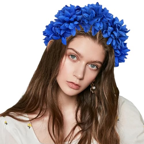 Modische Kopfbedeckungen, Blumen-Haarbänder, Haarschmuck, Blumen-Haarbänder, Cosplay-Kostüm für Damen und Mädchen, Haarschmuck für Hochzeit von KASFDBMO