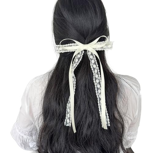 Ribbon Elegante 2000er Jahre Seitenclip Haarspange Aufwändige Große Schleife Balletcore Haarschleifen für Frauen von KASFDBMO