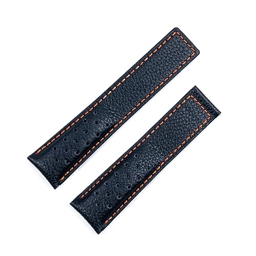 KAVJU Monaco Carrera Armband für Tag für Heuer, mattes Kalbsleder, hochwertiges Lederarmband, 22 mm Uhrenarmband, 22mm with Logo, Achat von KAVJU