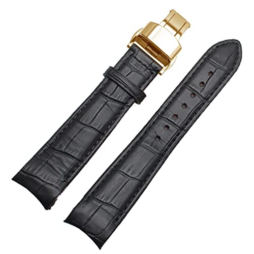 KAVJU Uhrenarmband mit gebogenem Ende, für Citizen BL9002-37 05A BT0001-12E 01A, echtes Leder mit Schmetterlingsschnalle, 20, 21, 22 mm, modisches Armband, 20 mm, Achat von KAVJU