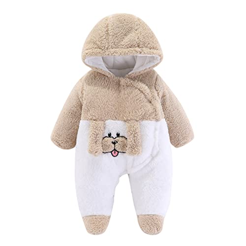 Schneeanzug Jungen Walk Overall Baby Winter Schlafstrampler Kurz Baby Jumpsuit Onesie Schlafstrampler Mädchen Fleece Kinder Winterjacke Jungen von KCDING