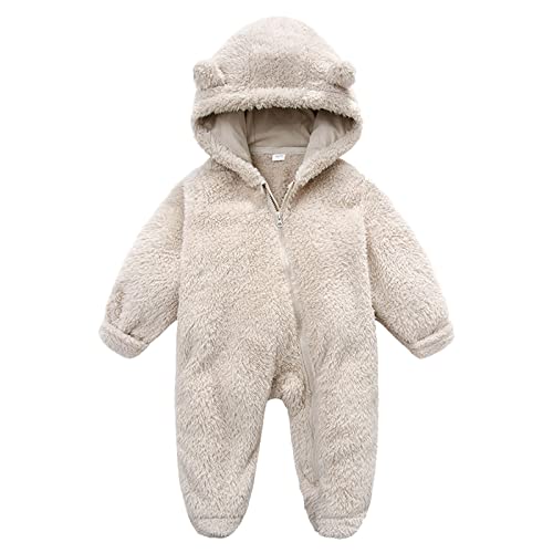 Schneeanzug Kinder Strickoverall Baby Jumpsuit Kinder Kuschelig Schlafstrampler Mädchen Fleece Onesie Kinder Schlafstrampler Jacke Kinder Mädchen von KCDING