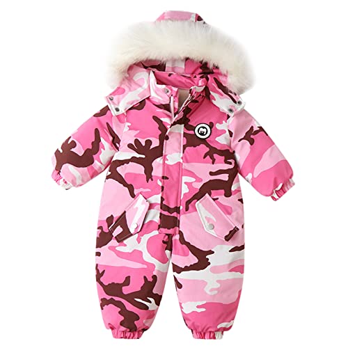 Schneeanzug Kinder Wollwalk Overall Baby Kinder Jumpsuit Schlafstrampler Für Baby-Jungen Onesies Strampler Softshelljacke Mädchen von KCDING