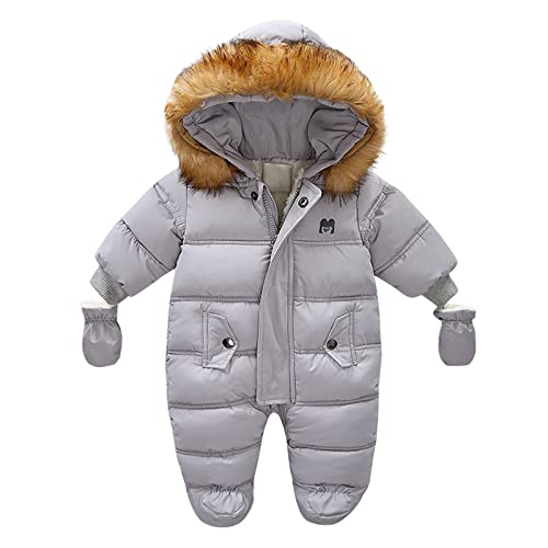 Schneeanzug Mädchen Overall Baby Winter Baby Strampler Junge Jumpsuit Winter Onesie Kinder Schlafstrampler Baby Junge Ohne Füße Jacke Kinder Jungen von KCDING