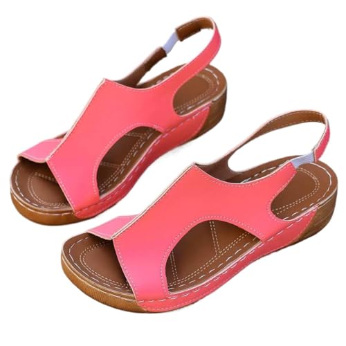 KEAOZVFE Sommer button up schräge Absatz Sandalen für Frauen, schräge Absatz dicke Sohle Sandalen für Frauen, lässige flache Sohle Sandalen für Frauen, Sommer Sandalen für Frauen von KEAOZVFE