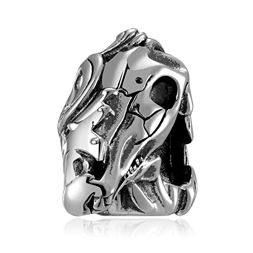 925 Sterling Silber Western Elements Gothic Collection Charm Dangle Beads, Diy Anhänger Geschenk For Frauen Mädchen Kompatibel mit Pandora Troll Chamilia Charm Armband und Halsketten (Color :, KEDDJ von KEDDJI