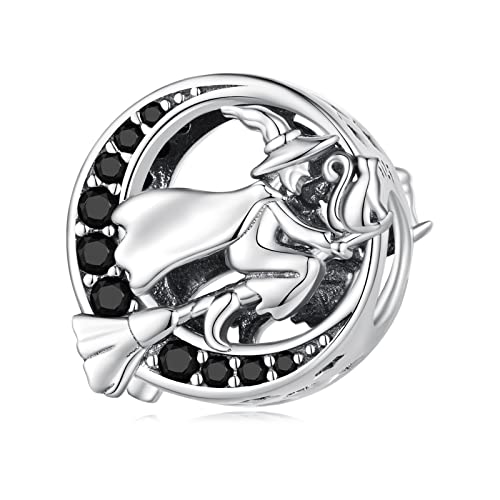 KEDDJI 925 Sterling Silber Halloween Magische Hexe Charm Beads Diy Handgefertigter Anhänger For Pandora Troll Chamilia Biagi European Style Armband & Halsketten Scc2405 von KEDDJI