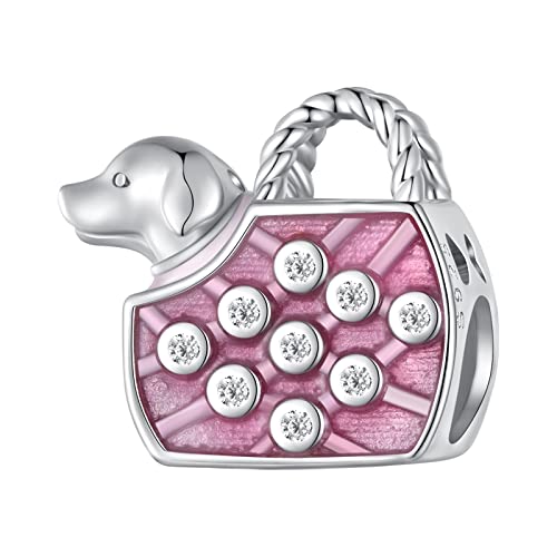 KEDDJI 925 Sterling Silber Pink Lady Collection Bead Charms, Diy Drip Oil Girl Heart Handgemachter Anhänger For Pandora Oder Andere Arten von Europäischen Armbändern und Halsketten (Color : Scc, S von KEDDJI