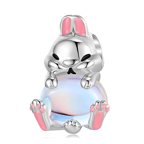 KEDDJI 925 Sterlingsilber, Handgefertigter Diyanhänger, Geschenk For Frauen, Mädchen, Kompatibel mit Pandora Troll Chamilia Charmarmbändern und Halsketten von KEDDJI