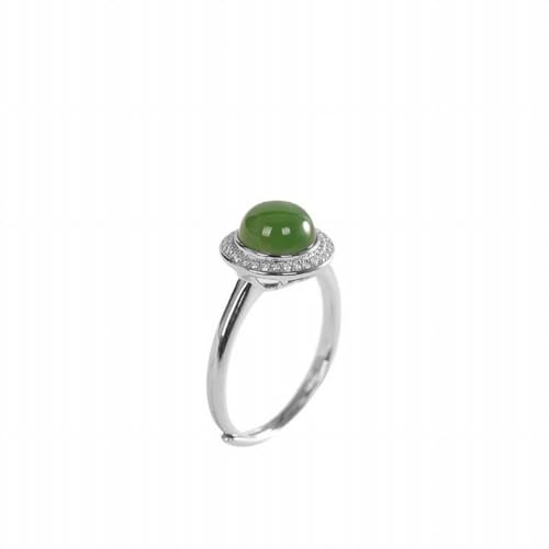 KEDDJI Design S925 Silber Schmuck Stil Hetian Jade Ring von KEDDJI