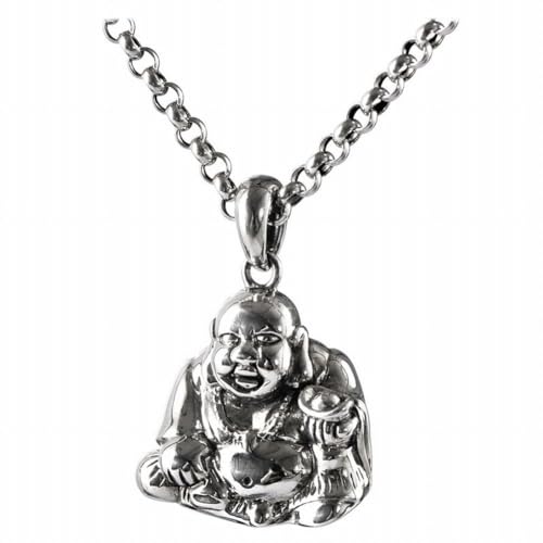 KEDDJI S925 Silber Ethnische Stil Masse Maitreya Buddha Lächelnd Silber Anhänger, Silber von KEDDJI