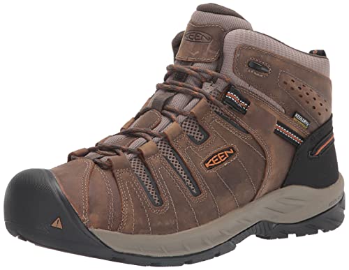 KEEN Utility Flint 2 Herren-Arbeitsstiefel, mittelhoch, weich, wasserdicht, rutschfest, Black Olive/Brindle, 13 Wide von KEEN Utility