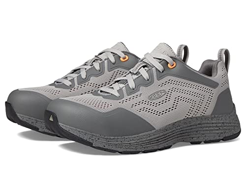 KEEN Utility Sparta 2 Damen-Arbeitsschuhe, niedrige Höhe, Metalllegierung, ESD-Industrie, Nieselregen / Papaya, 7 Wide von KEEN Utility