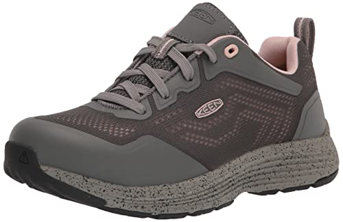 KEEN Utility Sparta 2 Damen-Arbeitsschuhe, niedrige Höhe, legierte Zehen, industrielle Schuhe, Stahlgrau/Pfirsich-Peitsche, 10 Wide von KEEN Utility