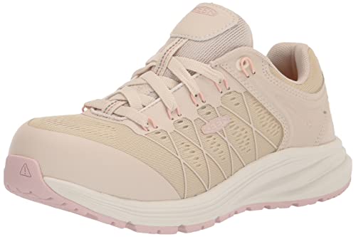 KEEN Utility Vista Energy Damen-Sneaker, niedrige Höhe, Zehenschutz, industrielle Arbeitsschuhe, Birke/Pfirsich-Peitsche, 10 US von KEEN Utility