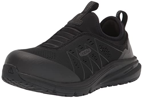 KEEN Utility Vista Energy Shift Damen-Sneaker, niedriger Zehenbereich, ESD, zum Reinschlüpfen, industrielle Arbeitssneaker, Schwarz/Schwarz, 11 US Wide von KEEN Utility