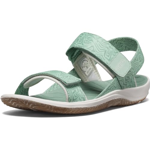 KEEN Unisex Kinder Elle Backstrap Slingback Sandalen, Lichen Star White, 36 EU von KEEN