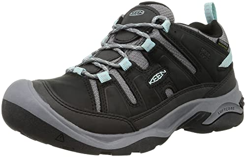 KEEN Damen Circaida Waterproof Zapatos para senderismo, Black/Cloud Blue, 39.5 EU von KEEN