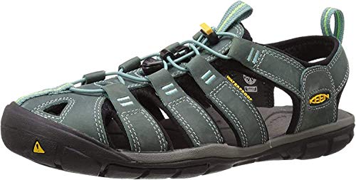 KEEN Damen Clearwater CNX Sandalias, Mineral Blue/Yellow Leather, 37 EU von KEEN