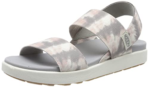 KEEN Damen Elle Backstrap Keilsandale, Fawn Tie Dye/Star White, 39 EU von KEEN