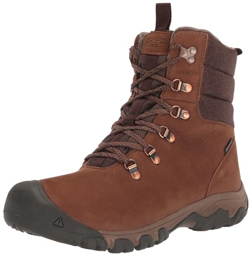 KEEN Damen Greta Boot Waterproof Schneestiefel, Bison/Java, 38.5 EU von KEEN