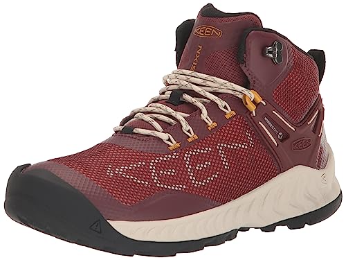 KEEN Damen NXIS Evo Mid Waterproof Wanderstiefel, Andorra/Golden Yellow, 37 EU von KEEN