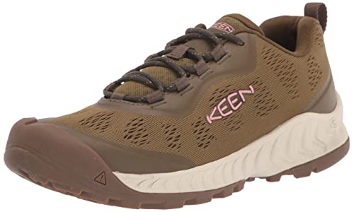 KEEN Damen Nxis Speed Wanderschuh, Olive Drab Pink Icing, 37.5 EU von KEEN