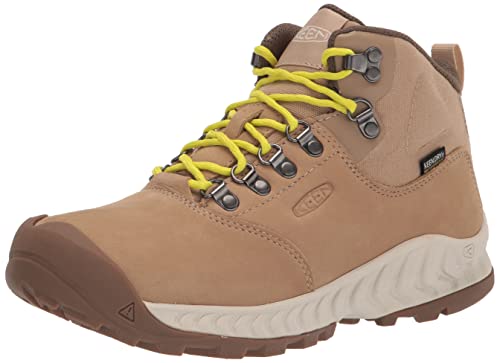 KEEN Damen NXIS Explorer Mid Waterproof Wanderstiefel, Safari/Birch, 39.5 EU von KEEN