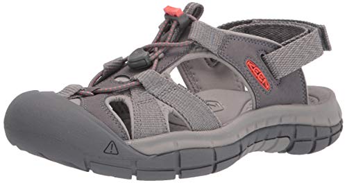 KEEN Damen Ravine H2-w Sportsandale, Stahlgrau/Koralle, 39.5 EU von KEEN