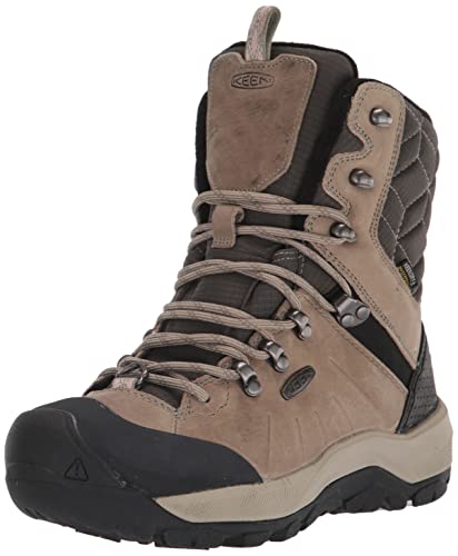 KEEN Damen Revel Iv High Polar-w Schneestiefel, Vetiver/Peachy, 39.5 EU von KEEN