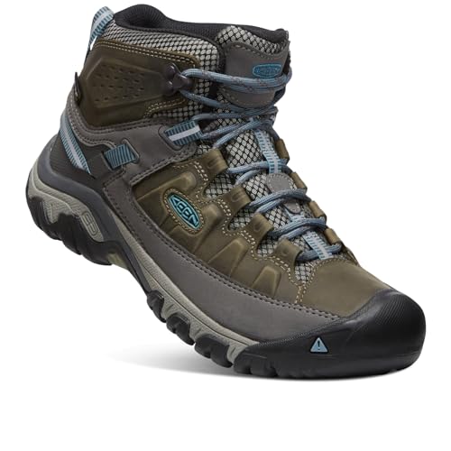 KEEN Damen Targhee 3 Mid Waterproof Wanderstiefel, Magnet/Atlantic Blue, 40.5 EU von KEEN