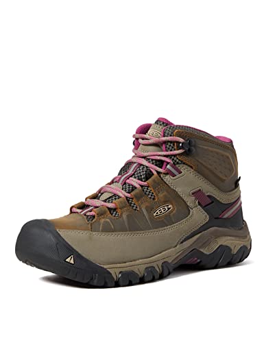 KEEN Damen Targhee 3 Mid Waterproof Wanderstiefel, Weiss/Boysenberry, 35 EU von KEEN