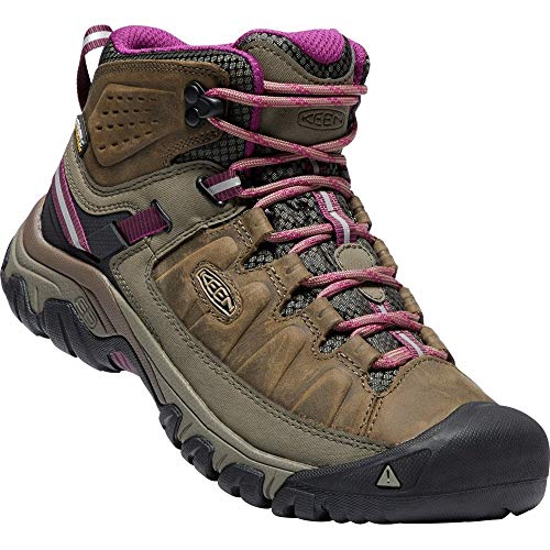 KEEN Damen Targhee 3 Mid Waterproof Wanderstiefel, Weiss/Boysenberry, 39 EU von KEEN