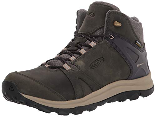 KEEN Damen Terradora II Leather Mid WP Wanderstiefel, Schwarz (Magnet Plaza Taupe), 42 EU von KEEN