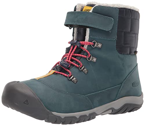 KEEN Greta Boot Waterproof Schneestiefel, Blue Coral/Pink Peacock, 37 EU von KEEN