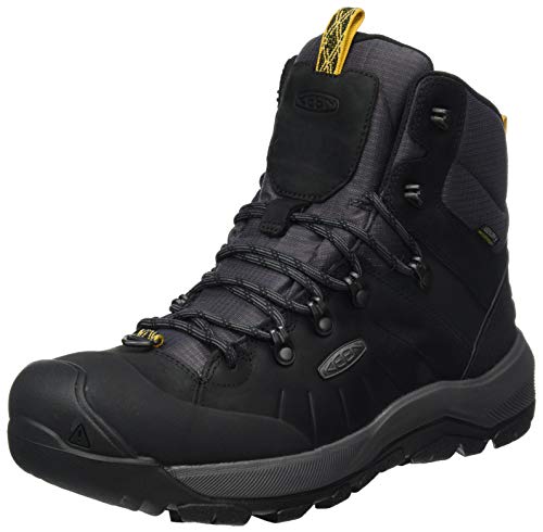 KEEN Herren Revel 4 Mid Polar Schneestiefel, Black/Magnet, 40 EU von KEEN