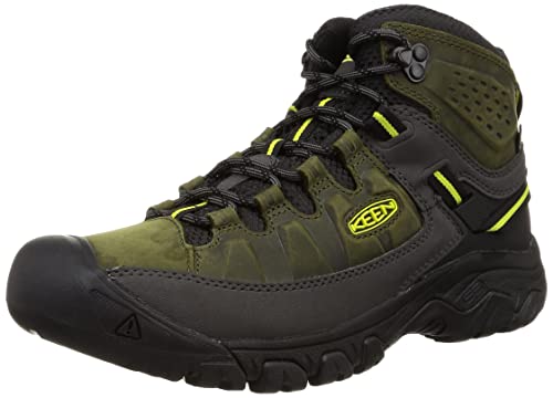 KEEN Herren Targhee 3 Mid Waterproof Wanderstiefel, Forest Night/Evening Primrose, 40.5 EU von KEEN