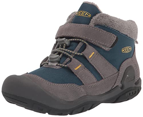 KEEN Jungen Unisex Kinder Knotch Chukka-Stiefel, Stahlgrau blau Flügel blaugrün, 22 EU von KEEN