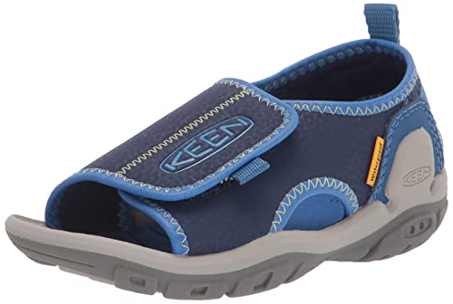 KEEN Unisex Kinder-Sandale Knotch River mit offenem Zehenbereich, Helles Kobaltblau, 27/28 EU von KEEN