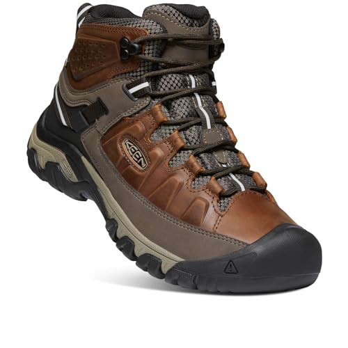 KEEN Herren Targhee 3 Mid Waterproof Wanderstiefel, Chestnut/Mulch, 44 EU von KEEN