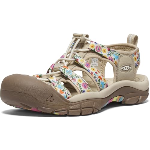 KEEN Newport H2 Damen Wassersandalen mit geschlossener Zehenpartie, Multi/Safari, 41 EU von KEEN